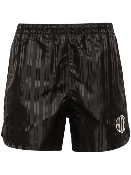 Shadow Brown Striped Shorts