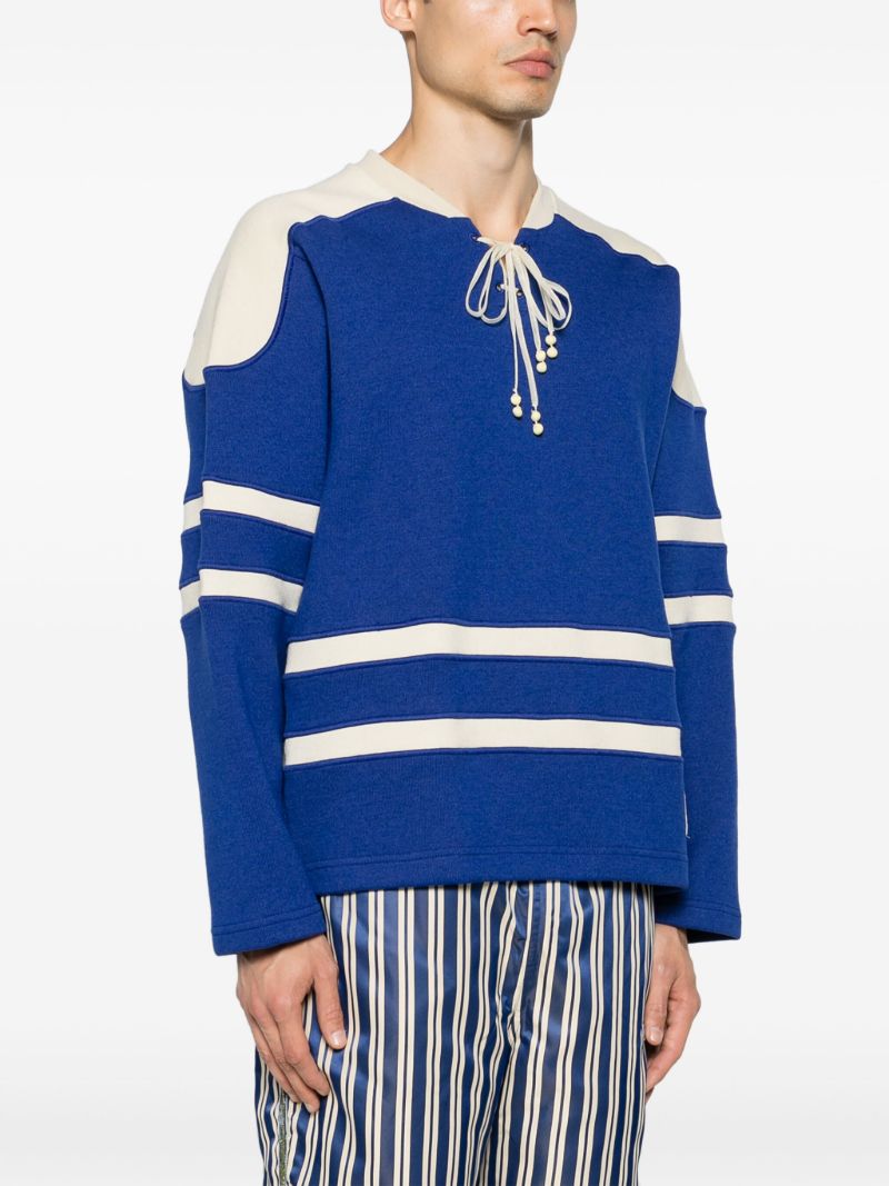 Royal Blue Panelled Jumper