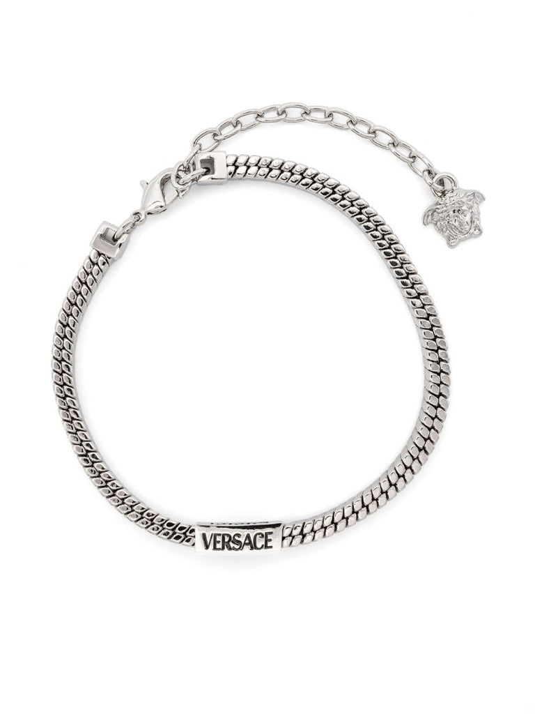 Silver-tone Snake-chain Bracelet