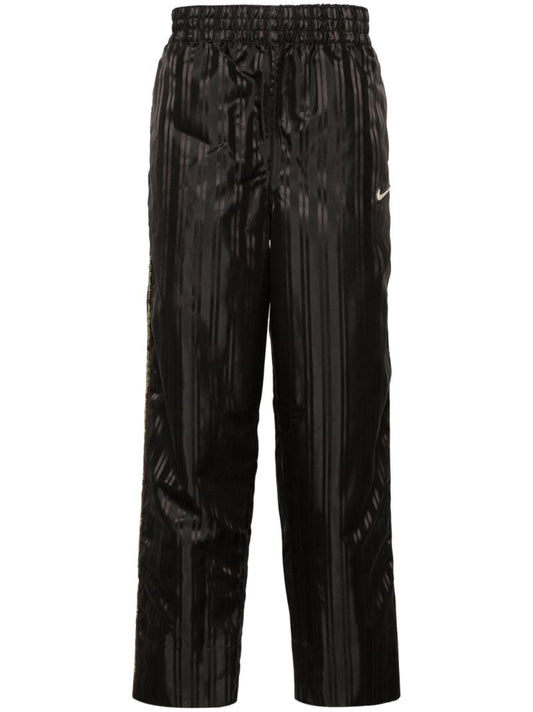Cedar Brown Satin Finish Striped Track Pants