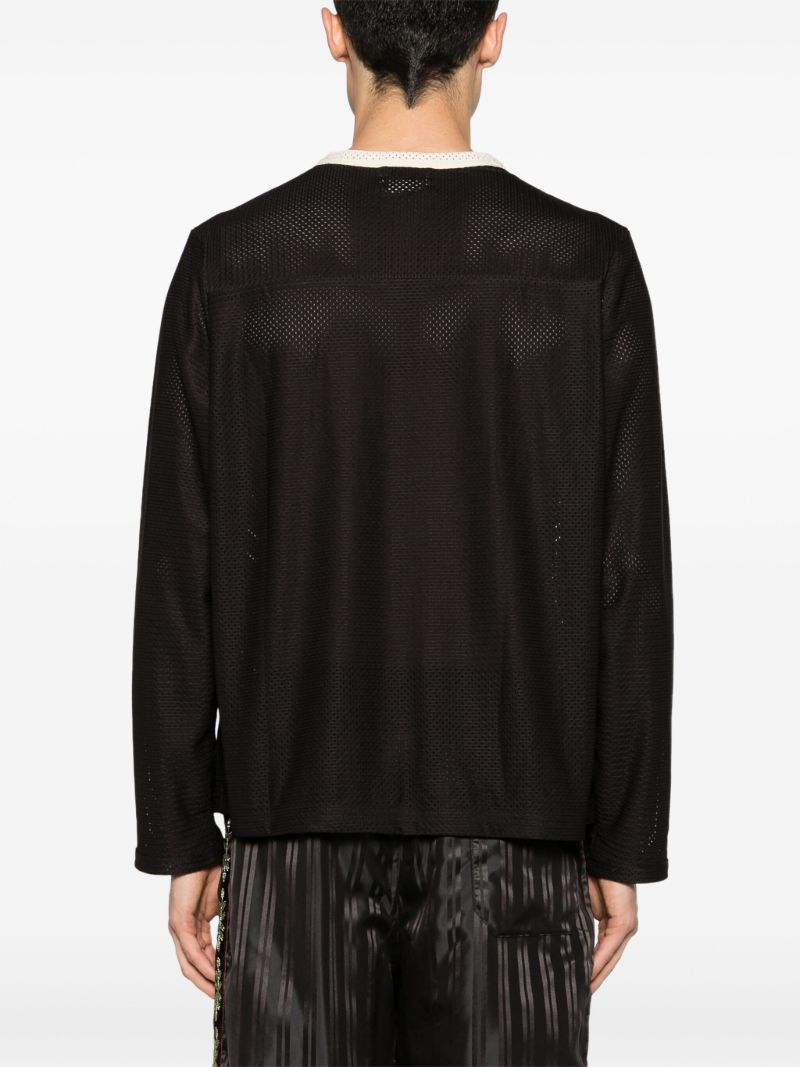 Shadow Black Logo Patch Mesh T-shirt