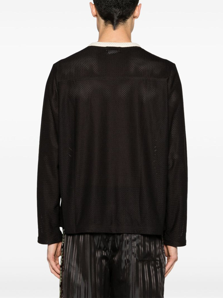 Shadow Black Logo Patch Mesh T-shirt