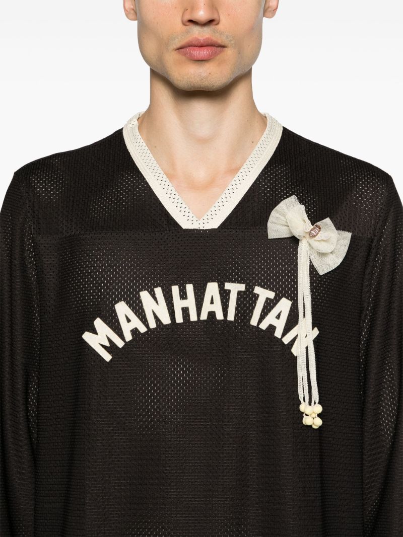 Shadow Black Logo Patch Mesh T-shirt