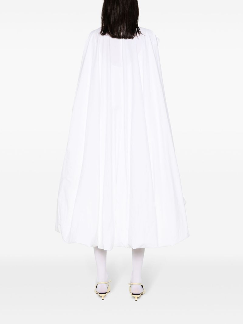 White Tadao Ruffled Poplin Dress