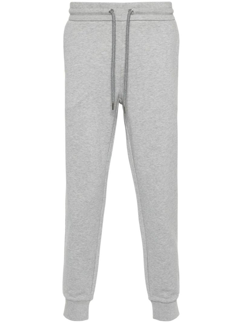 Grey Tapered Cotton Track Pants