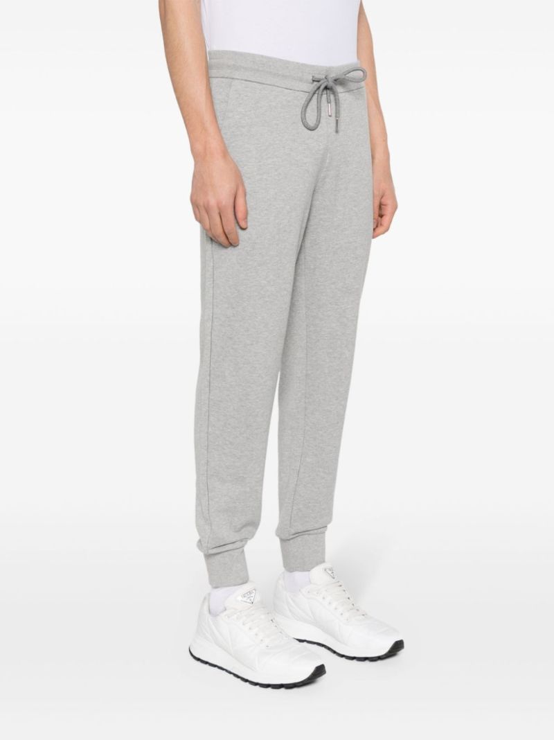 Grey Tapered Cotton Track Pants