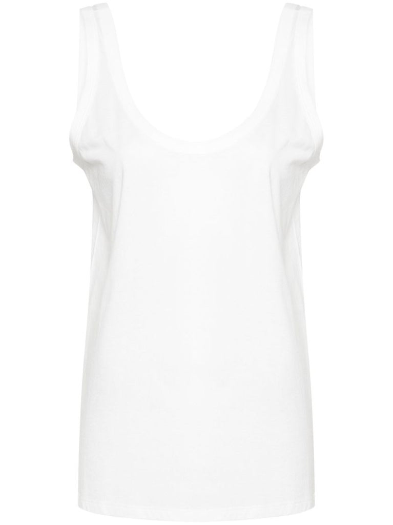 White Aika Cotton Tank Top