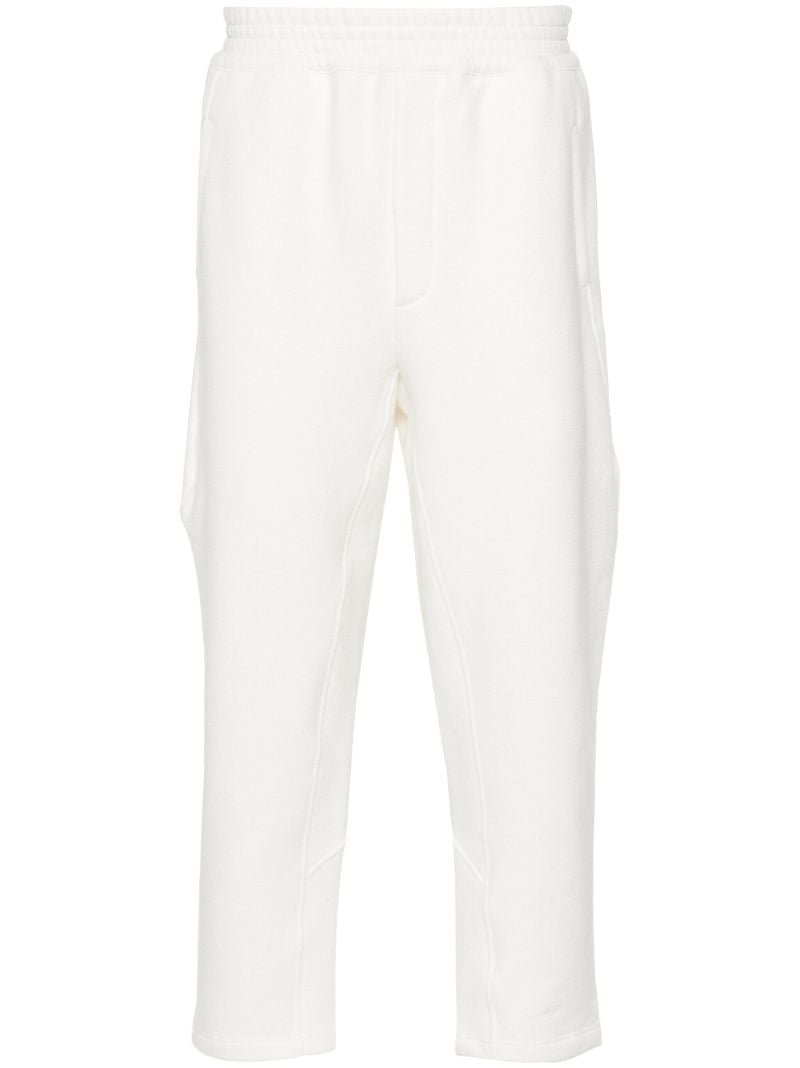 White Cropped Track Pants