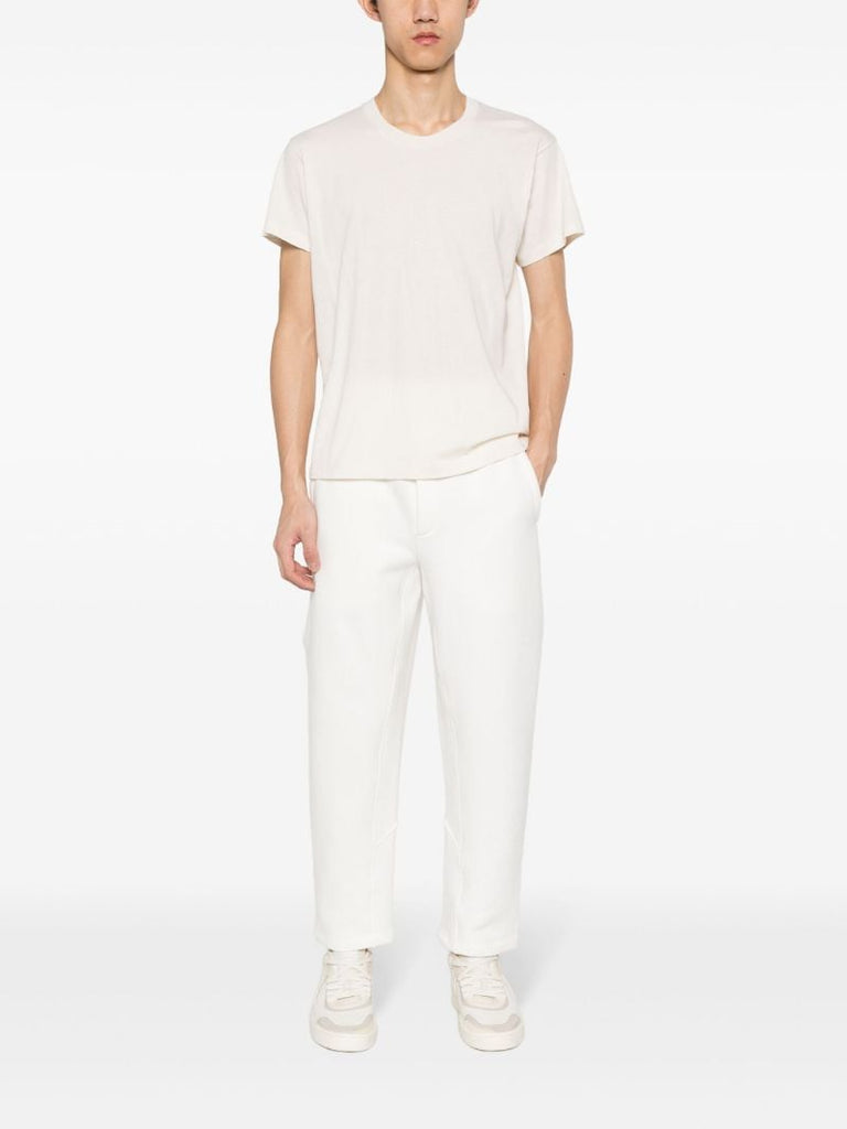 White Cropped Track Pants