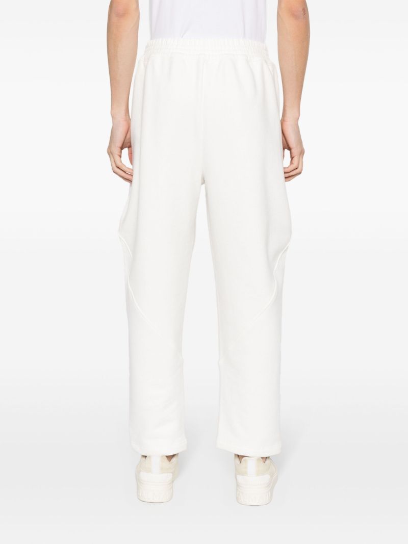 White Cropped Track Pants