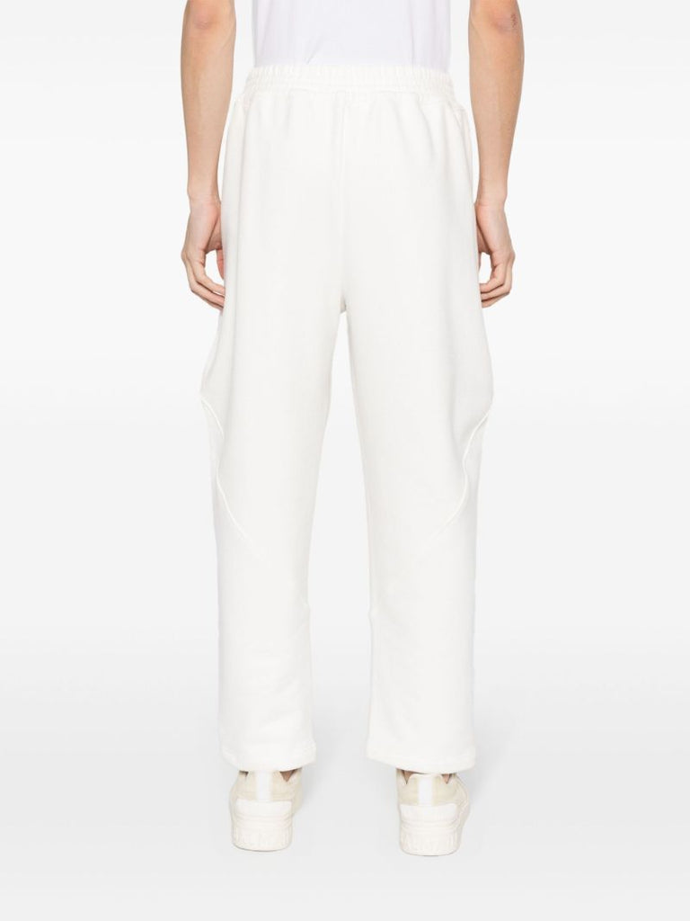 White Cropped Track Pants