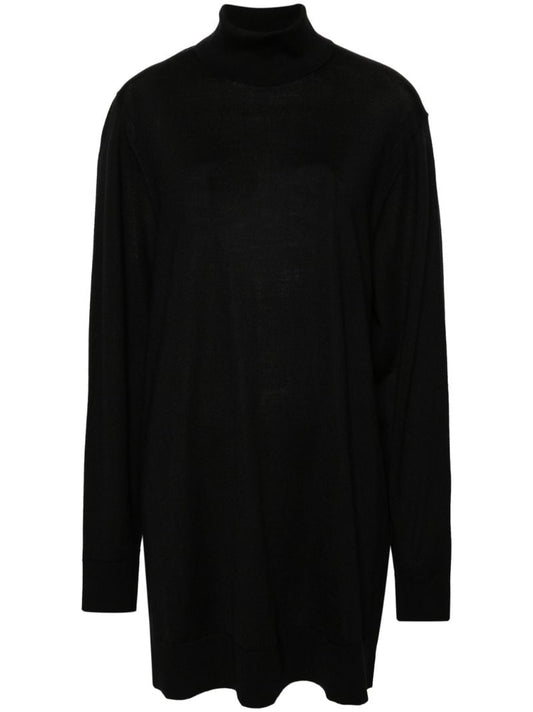 Black Roll-neck Mini Dress