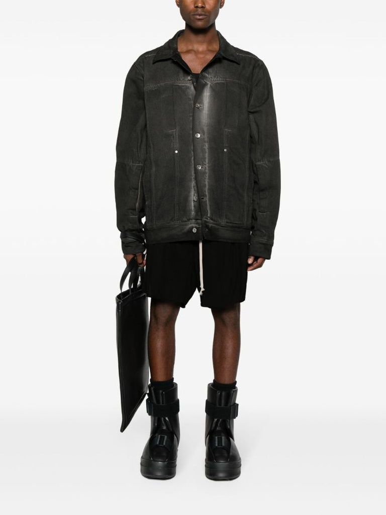 Black Washed Denim Jacket