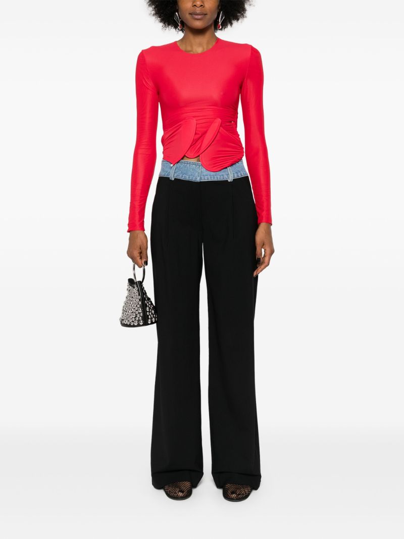 Red Venus Loop Sculpted Top