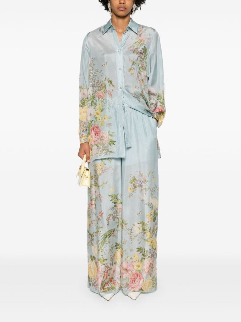 Blue Waverly Relaxed Trousers