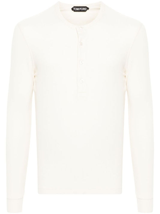 White Long-sleeve Lyocell T-shirt