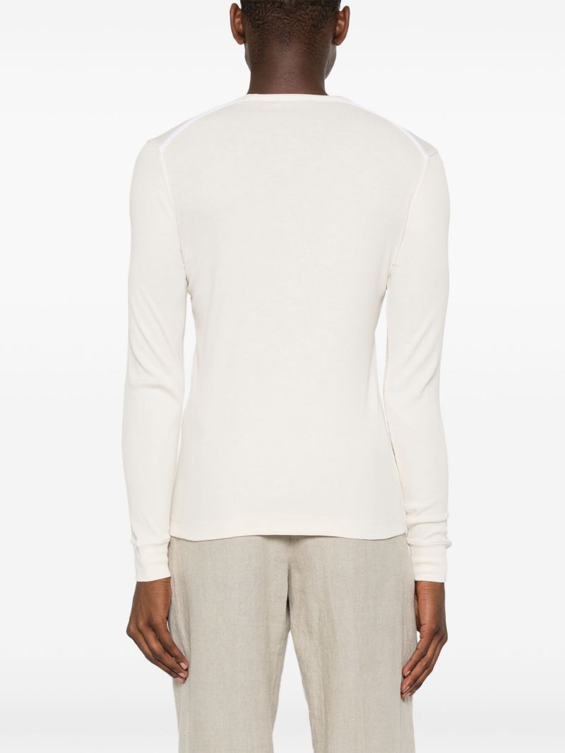 White Long-sleeve Lyocell T-shirt