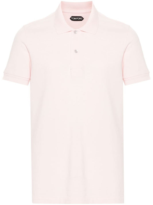 Pink Short-sleeve Cotton Polo Shirt