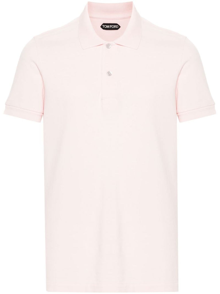Pink Short-sleeve Cotton Polo Shirt