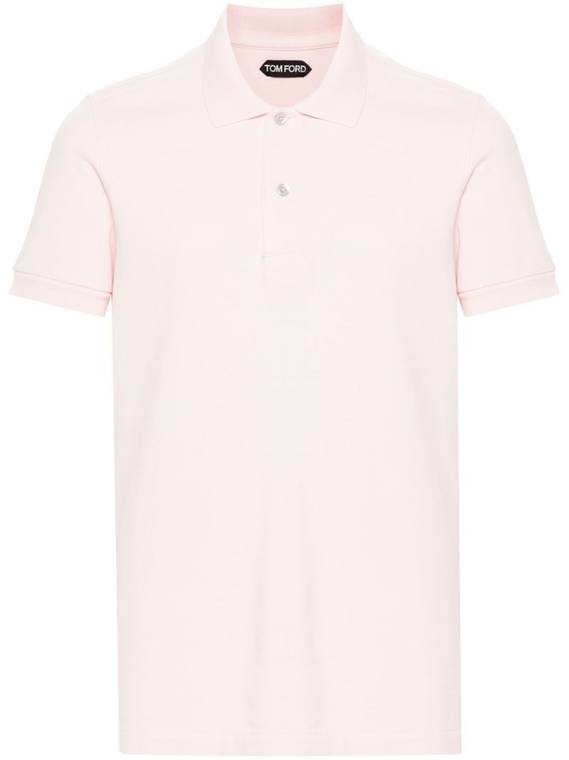 Pink Short-sleeve Cotton Polo Shirt