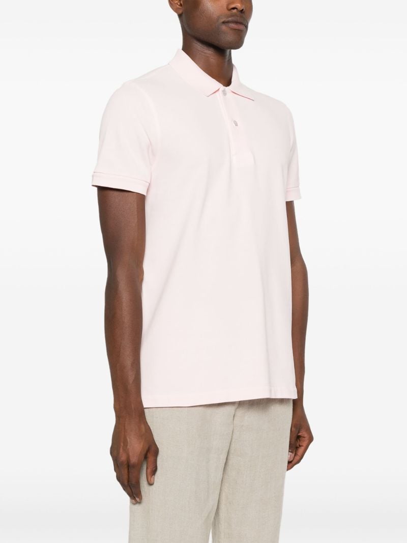 Pink Short-sleeve Cotton Polo Shirt