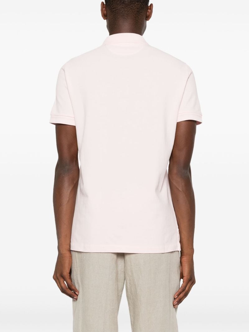 Pink Short-sleeve Cotton Polo Shirt