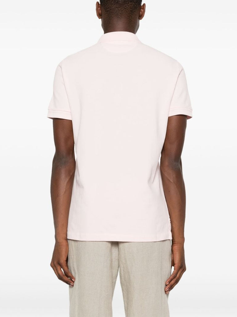 Pink Short-sleeve Cotton Polo Shirt