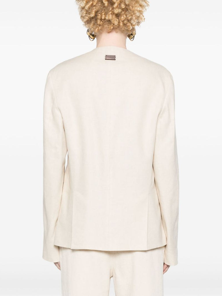 Neutral Erra Single-breasted Blazer