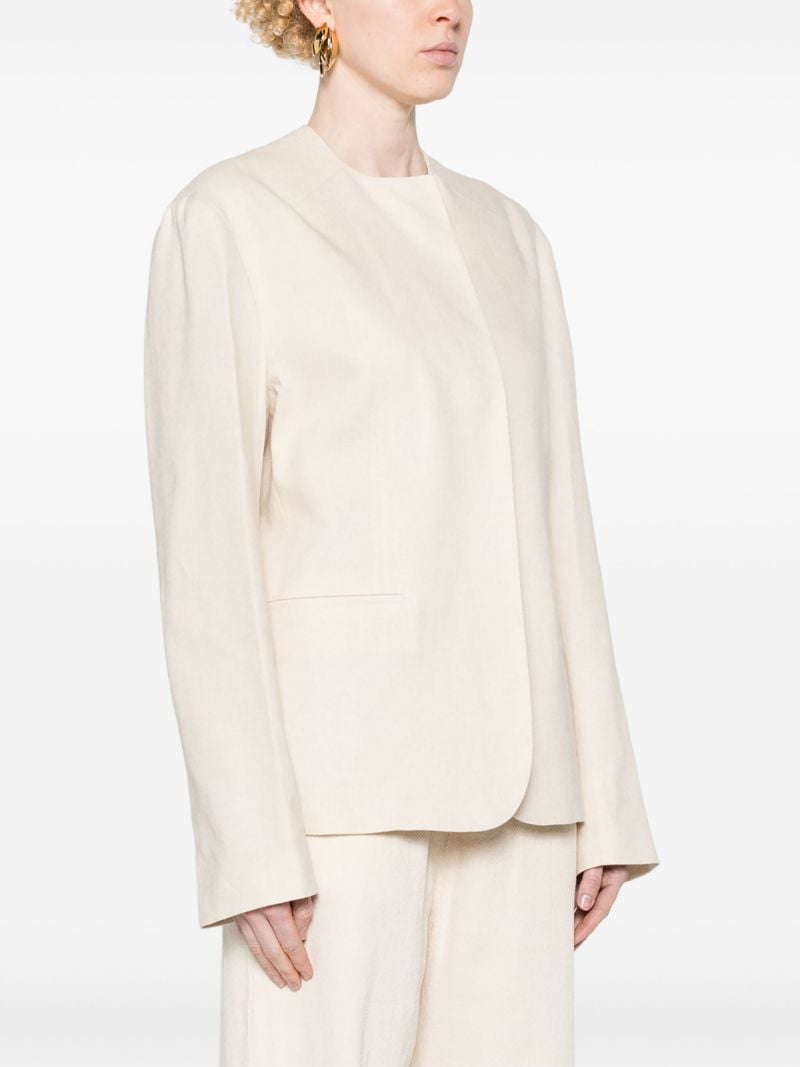 Neutral Erra Single-breasted Blazer