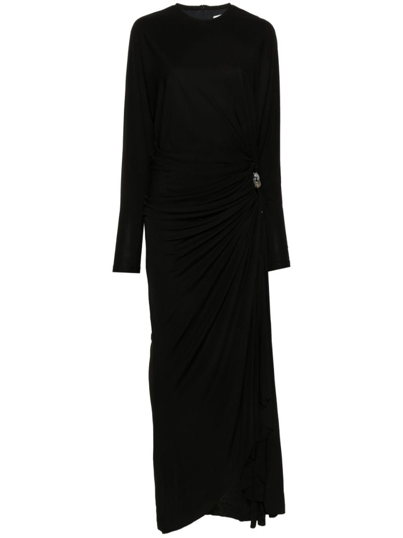 Black Helix Crystal Stone Gown
