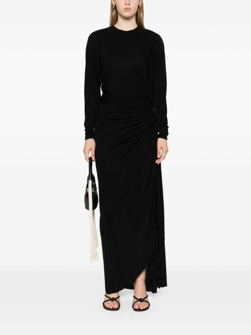 Black Helix Crystal Stone Gown