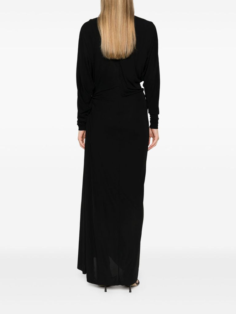Black Helix Crystal Stone Gown