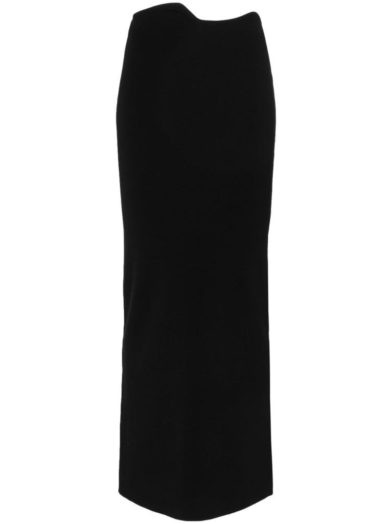 Black Wave Maxi Skirt