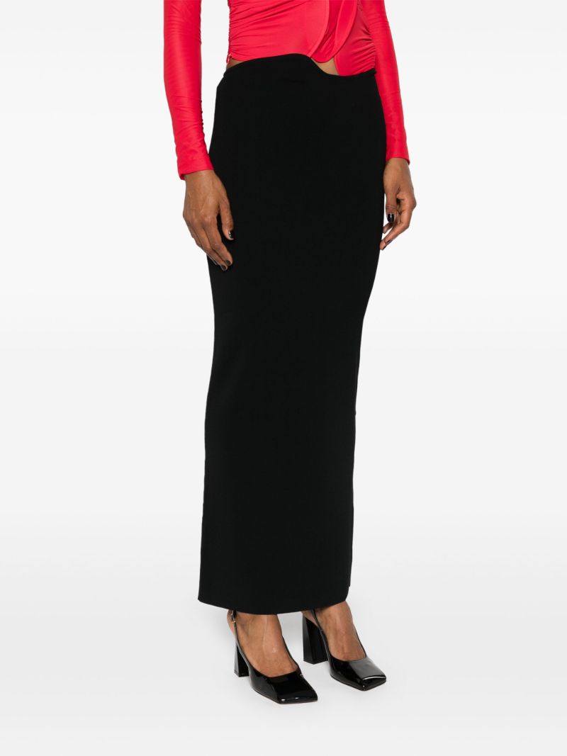 Black Wave Maxi Skirt