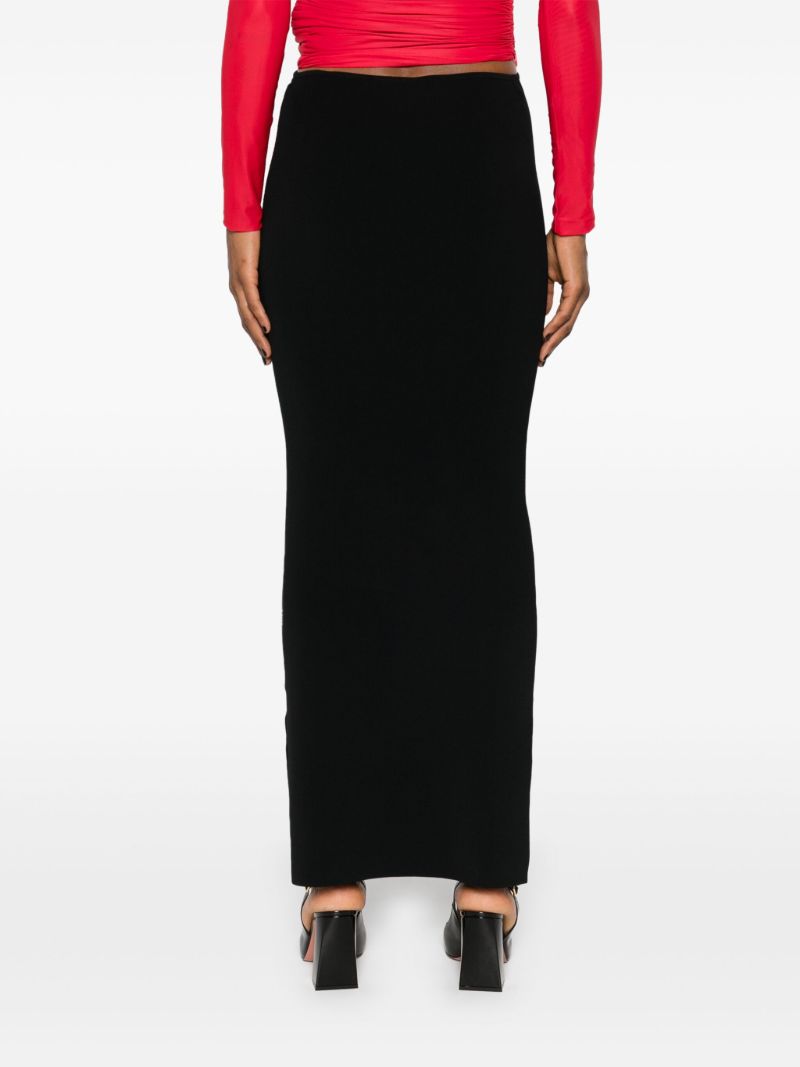 Black Wave Maxi Skirt