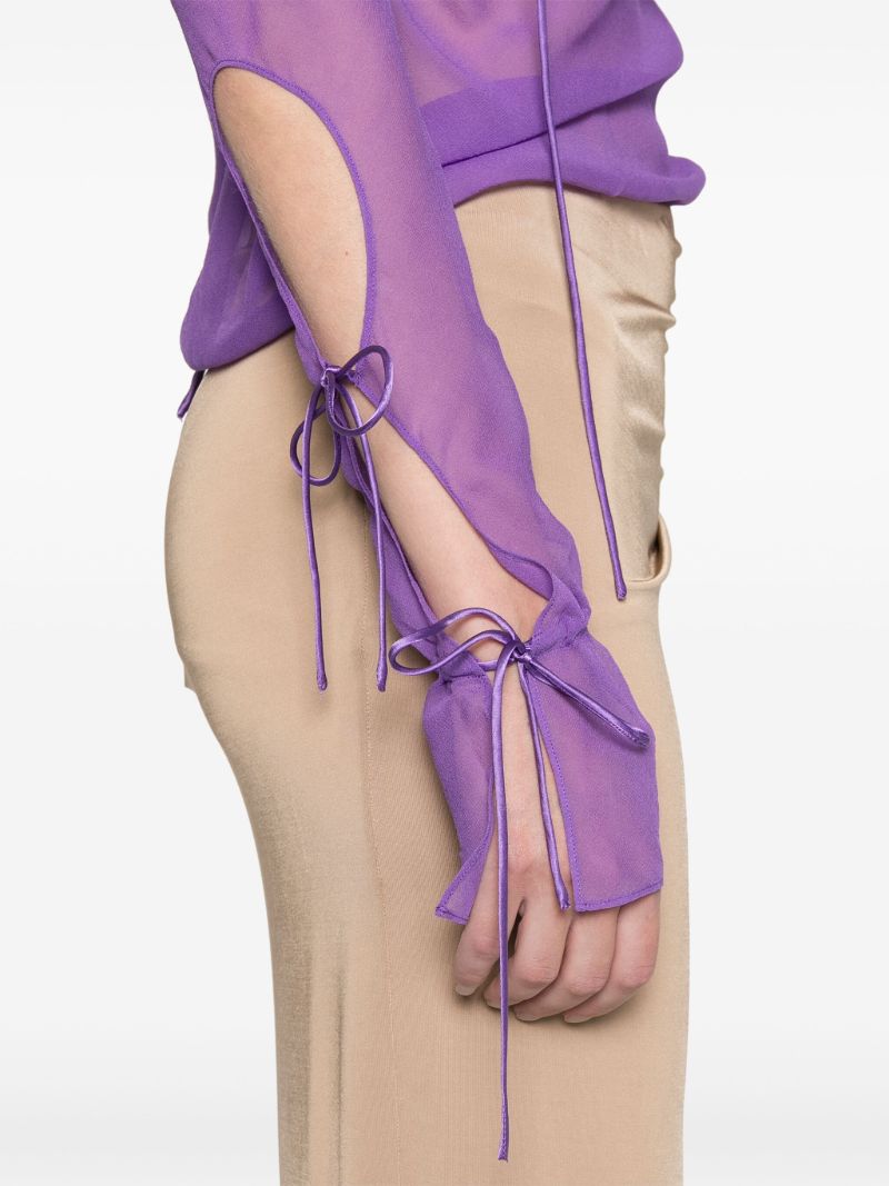 Purple Mobius Silk Blouse