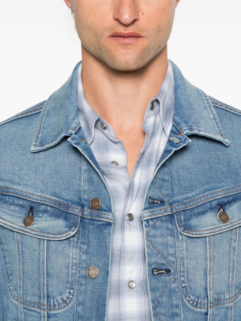 AppliquÃ_x0083_Â© Buttoned Denim Jacket