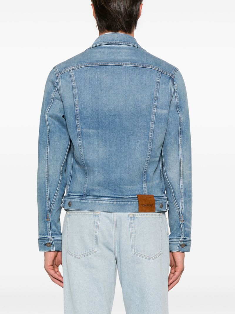 AppliquÃ_x0083_Â© Buttoned Denim Jacket