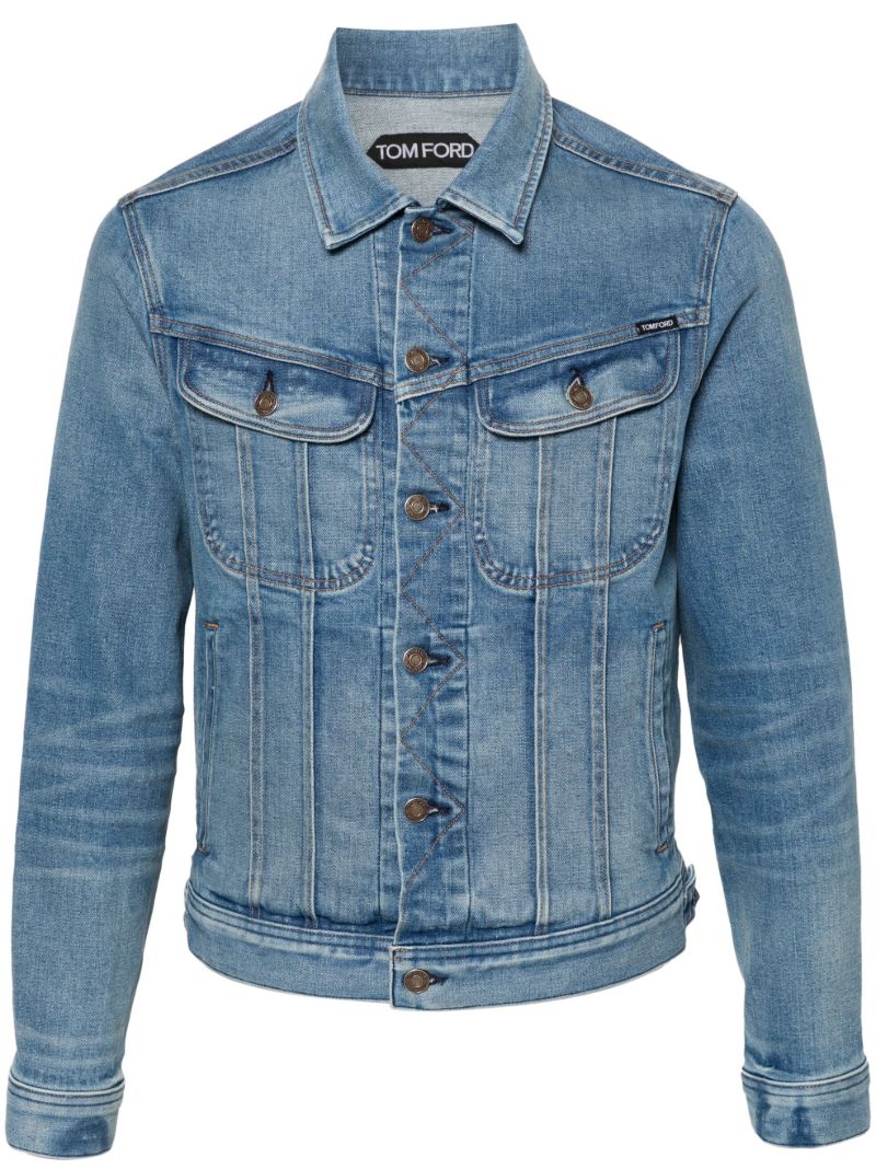 AppliquÃ_x0083_Â© Buttoned Denim Jacket