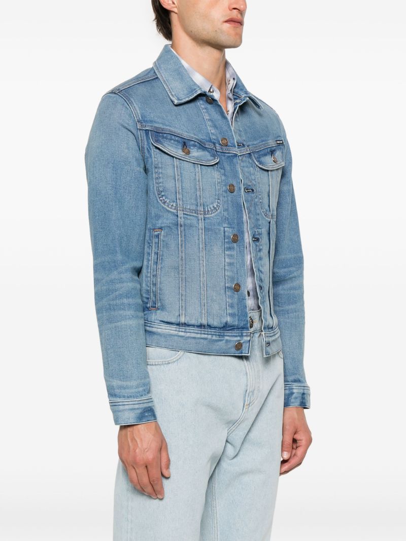 AppliquÃ_x0083_Â© Buttoned Denim Jacket