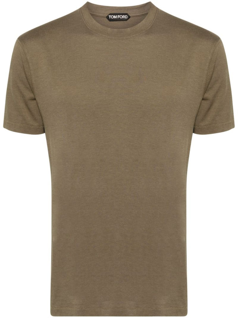 Green Crew-neck Lyocell T-shirt