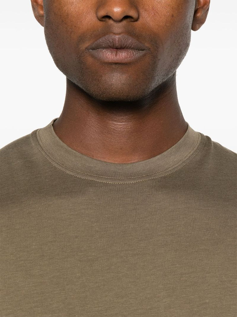 Green Crew-neck Lyocell T-shirt