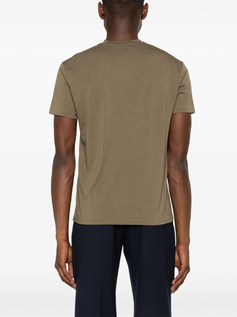 Green Crew-neck Lyocell T-shirt