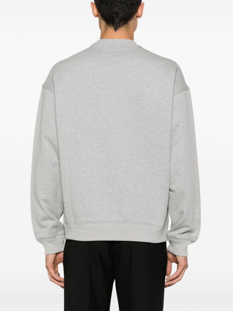 Grey Logo Print Cotton Sweatshirt