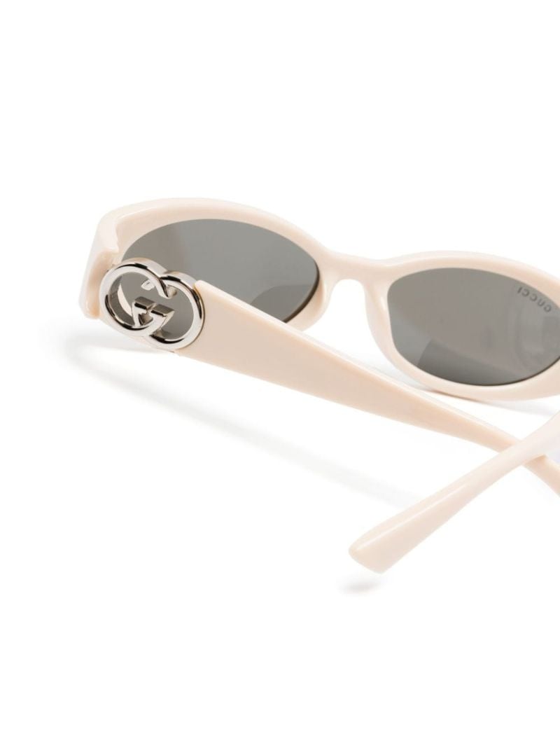 Neutral Oval Frame Tinted Sunglasses