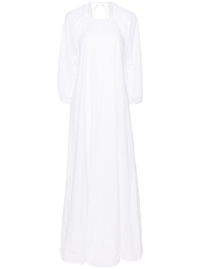 White Broderie Anglaise Maxi Dress