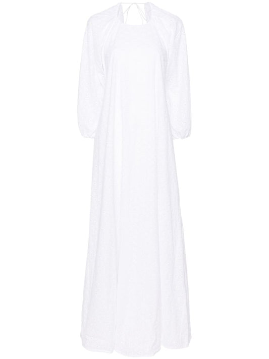 White Broderie Anglaise Maxi Dress