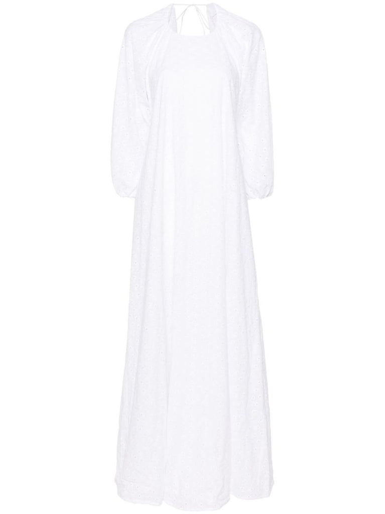 White Broderie Anglaise Maxi Dress