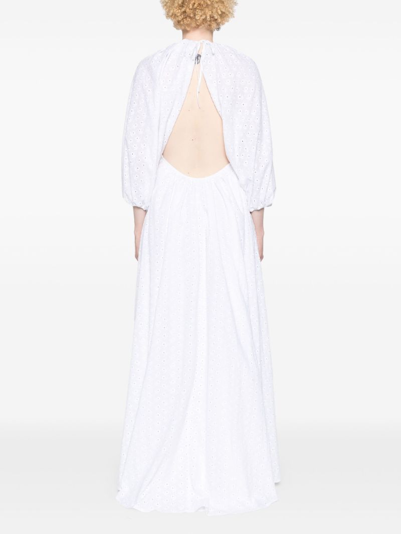 White Broderie Anglaise Maxi Dress