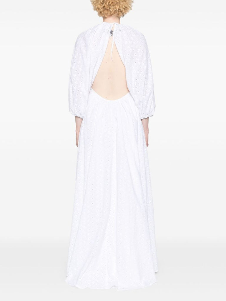 White Broderie Anglaise Maxi Dress